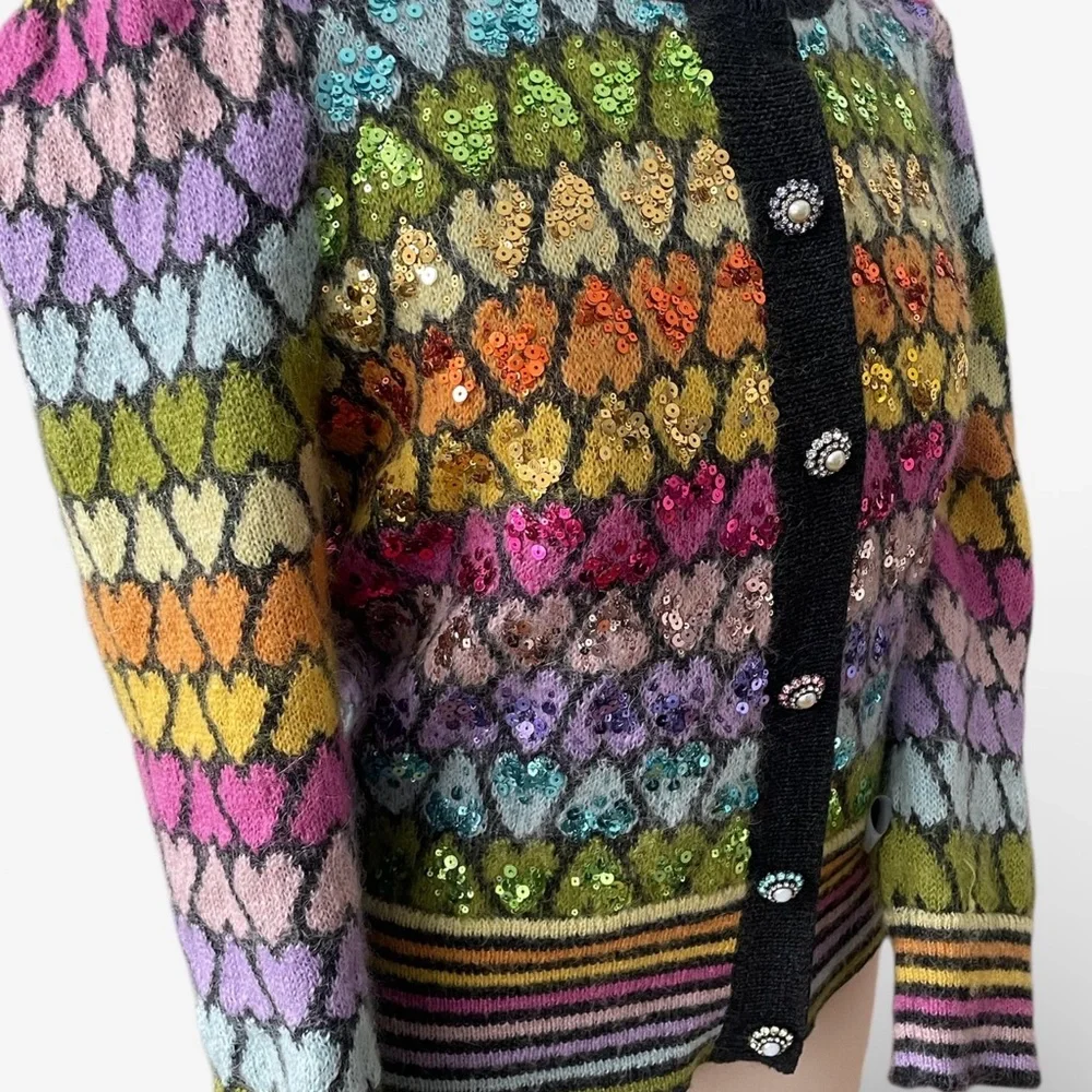 Marc Jacobs Hearts and Sequin Embellished Cardigan - Picture 3 of 14